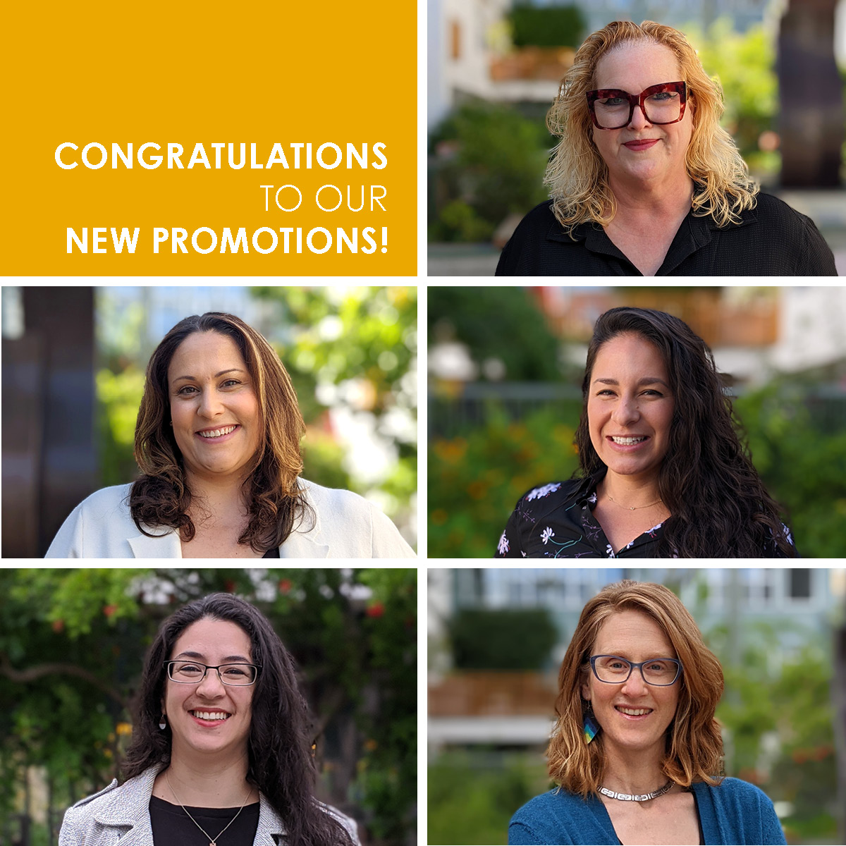 Congratulations to Our New Promotions!